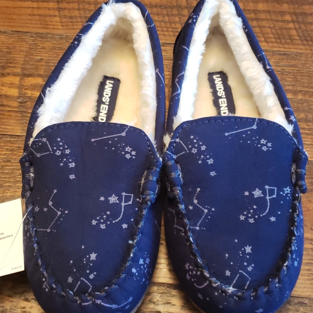 Kids Space Glow in the Dark Suede Leather Moccasin